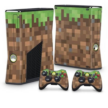 ایکس باکس ۳۶۰ اسلیم ۲۵۰ گیگ کپی خور فول گیم با اسکین Minecraft با یک عدد دسته