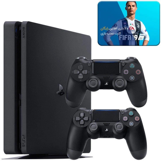 کنسول بازی سونی کپی خور PS4 Slim | حافظه 1 ترابایت + یک دسته اضافه(کارکرده)