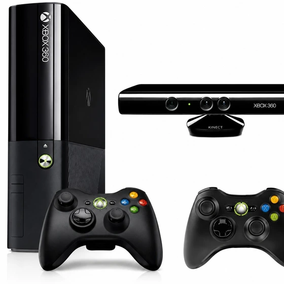 ایکس باکس 360 سوپر اسلیم دو دسته با بازی همراه با کینکت Xbox360 super slim کارکرده جیتگ شده